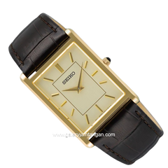 Seiko Classic SWR106P1 Tank Brown Leather Strap