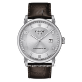 TISSOT T086.407.16.031.00 Brown Silver Automatic Leather Strap