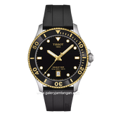 TISSOT SEASTAR T120.410.27.051.00 Black Silver Rubber Strap