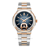 AIGNER TAVIANO 2 AGW.241011 Silver Rosegold Dial Blue Watch Swiss Made