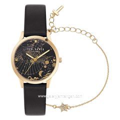 TED BAKER BKGFW23029I Black Gold Leather Strap