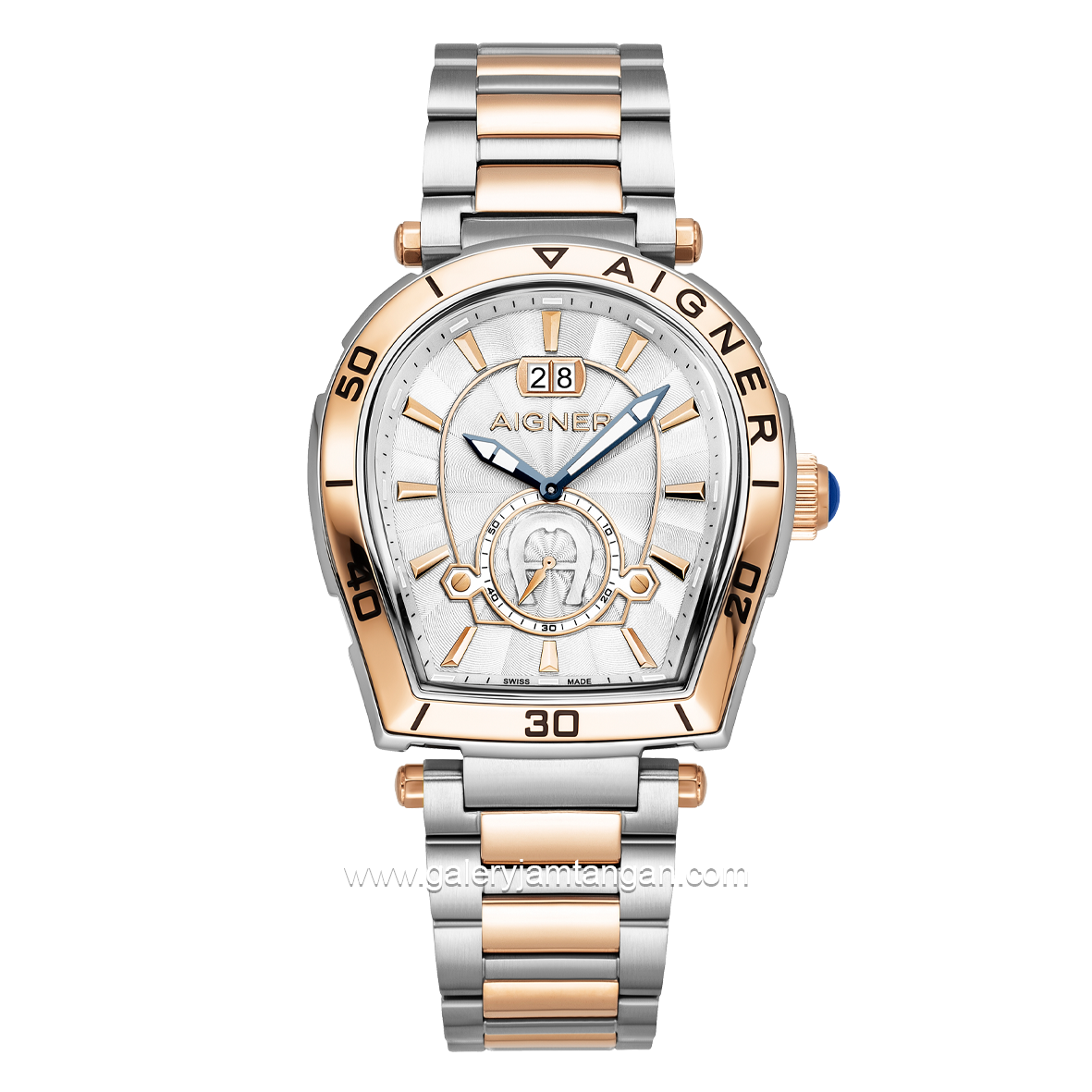 AIGNER TRAPANI Silver Rosegold Watch Swiss Made