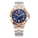 AIGNER TRIESTE 2 AGW.243005 Silver Rosegold Dial Blue Watch Swiss Made
