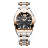 AIGNER VERONA DUE AGW.260004 Silver Combinasi Rosegold Dial Midnight Black Swiss Made
