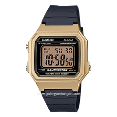 CASIO W-217HM-9AVDF Black Gold Resin Strap