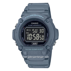 CASIO W-219HC-2BVDF Blue Rubber Strap