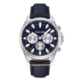 POLICE PEWJF0005803 Blue Silver Multifunction Leather Strap