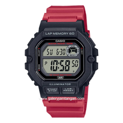 CASIO WS-1400H-4AVDF Red Black Resin Strap