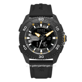 Alexandre Christie AC 9502 MHRIPBAYL Black Jarum Yellow Rubber Strap