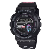 DIGITEC DG-5210T-MV BK-4B MARVEL Digital Black Rubber Strap