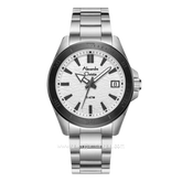 Alexandre Christie AC 6682 MDBTESL Silver Textured Dial Stainless Steel Strap