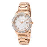 BONIA ROSSO BNR10988-2517S Rose Gold Dial White Stainless Steel Strap