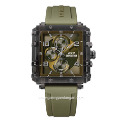 Expedition E 6808 M Army Black Rubber Strap