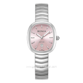 BONIA BNB10907-2372 Silver Dial Pink Stainless Steel Strap