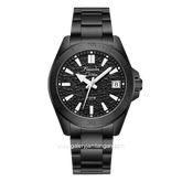 Alexandre Christie AC 6682 MDBIPBA Black Textured Dial Black Stainless Steel Strap