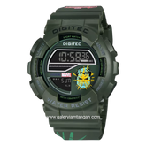 DIGITEC DG-5210T-MV GR-6B MARVEL Digital Full Green Rubber Strap