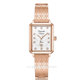 Alexandre Christie Passion AC 2C24 LD BRGSL Silver Dial Rose Gold Acetate Steel Strap