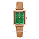 NAVIFORCE NF-5039 Tan Dial Green Leather Strap