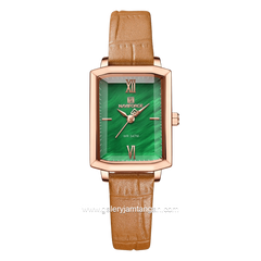 NAVIFORCE NF-5039 Tan Dial Green Leather Strap