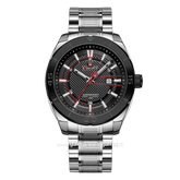 NAVIFORCE NF-9210 Silver Dial Black Stainless Steel