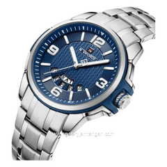 NAVIFORCE NF-9215 Silver Dial Blue Stainless Steel Strap