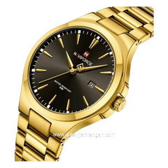 NAVIFORCE NF-9214 Gold Dial Black Stainless Steel