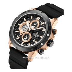 NAVIFORCE NF-8036M Chronograph Black Rosegold Silicone Strap