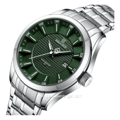 NAVIFORCE NF-8032 Silver Dial Green Stainless Steel