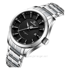 NAVIFORCE NF-8032 Silver Dial Black Stainless Steel