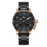 EXPEDITION E 6381 BFBBRBA1 Black Rosegold Stainless Steel Strap