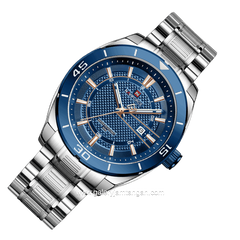 NAVIFORCE NF-9210 Silver Dial Blue Stainless Steel