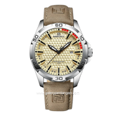 NAVIFORCE NF-8023 Light Brown Dial Khaki Leather Strap