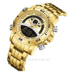 NAVIFORCE NF-9181M Digital Analog Full Gold Stainless Steel
