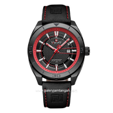 NAVIFORCE NF-9209 Black Dial Black Leather Strap