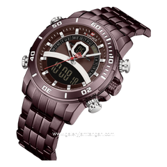 NAVIFORCE NF-9181M Digital Analog Full Brown Stainless Steel