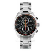 SEIKO SNDD37P1 Chronograph Silver Dial Black Stainless Steel Strap