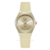 Alexandre Christie Passion AC 2A07 LH RRGBG Beige Dial Beige Rubber Strap