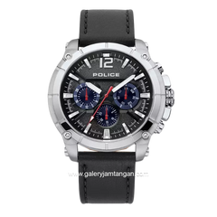 POLICE PL.15724JS/02 Black Leather Strap