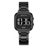 Alexandre Christie Digi AC 9402 LH BIPBA Digital Dial Black Stainless Steel Strap
