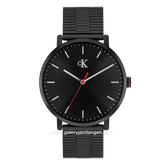 CALVIN KLEIN 25200550 Black Jarum Red Stainless Steel Strap