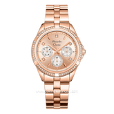 Alexandre Christie Multifunction AC 2947 BF BRGLN-2 Rose Gold Dial Rose Gold Stainless Steel Strap