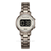 Alexandre Christie Digi AC 9497 LH BIGGR Light Grey Digital Dial Gunmetal Steel Strap
