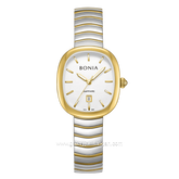 BONIA BNB10907-2112 Silver Yellow Dial White Stainless Steel Strap