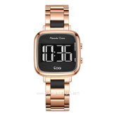 Alexandre Christie Digi AC 9402 LH BRGBA Digital Dial Rose Gold Stainless Steel Strap