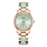 Alexandre Christie Passion AC 2B23 LD BRGLGLG Green Dial Dual Tone Stainless Steel Acetate Strap