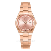 Alexandre Christie AC 8697 LD BRGPN Sapphire Pink Dial Rose Gold Stainless Steel Strap