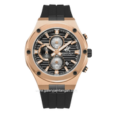 BEVERLY HILLS POLO CLUB BHPC BP3822X.451 Black Gold Silicone Strap