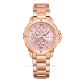 Alexandre Christie AC 6410 BF BRGPN-2 Pink Dial Rose Gold Stainless Steel Strap