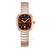 BONIA BNB10907-2642 Silver Rose Gold Dial Red Stainless Steel Strap