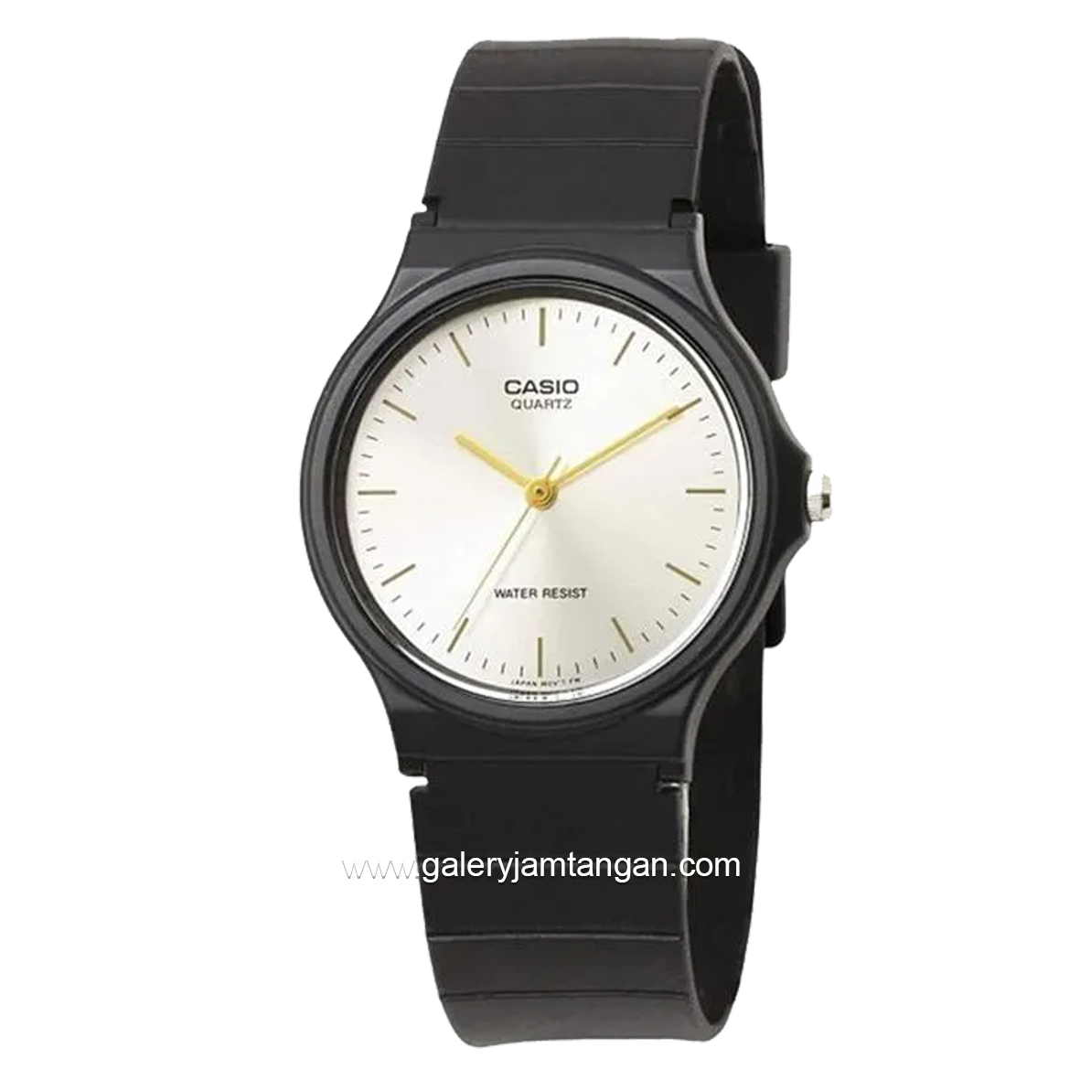 CASIO General MQ-24-7E2LDF Black Dial White Rubber Strap